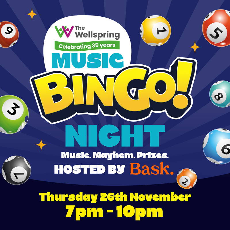 Music bingo night hosted by Bask, Thursday 26th November 7pm to 10pm